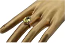 Vintage Schmuck Ring Gelber Peridot Sterling Silber rosévergoldet vrc369rp